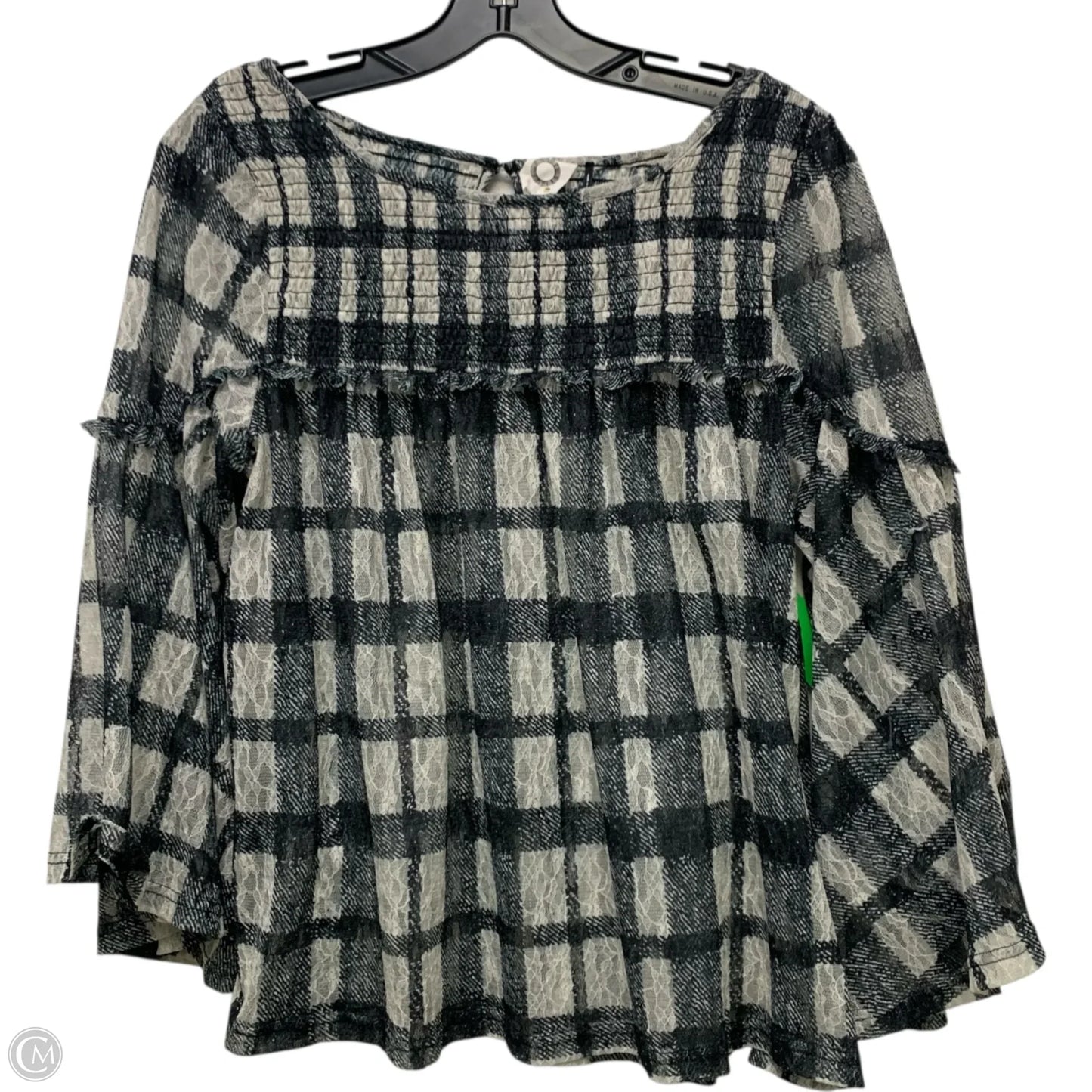 Top Long Sleeve By Akemi And Kin In Black & White, Size: S