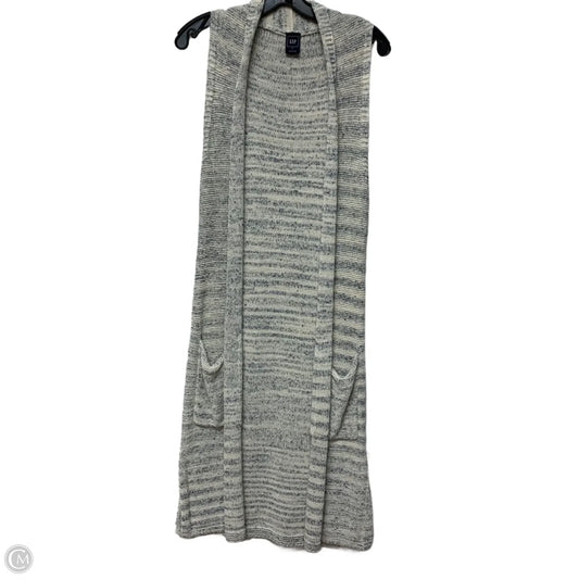 Vest Sweater By Gap In Blue & Cream, Size: Xs
