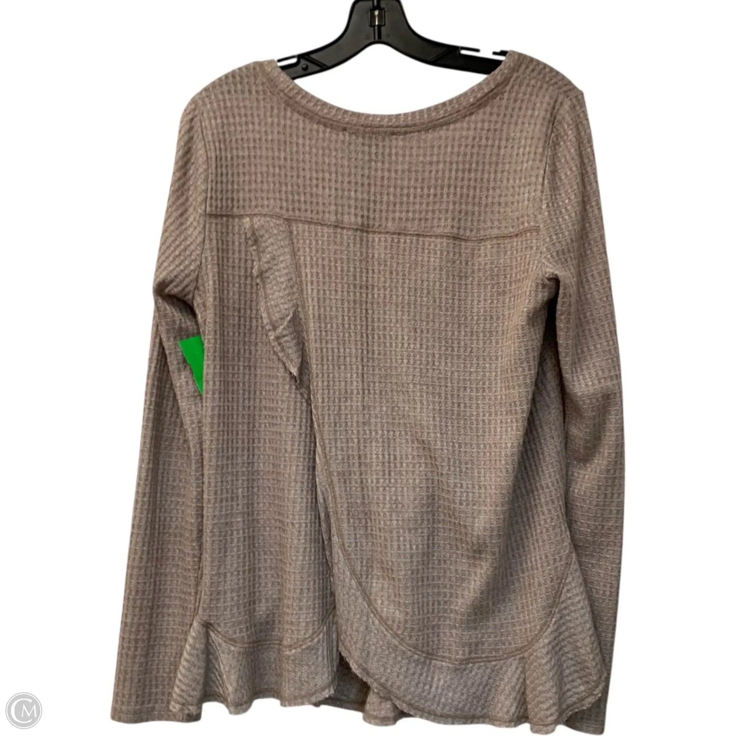 Top Long Sleeve By Saturday/sunday In Tan, Size: M