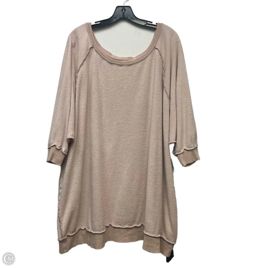 Sweater Short Sleeve By Free People In Pink, Size: L