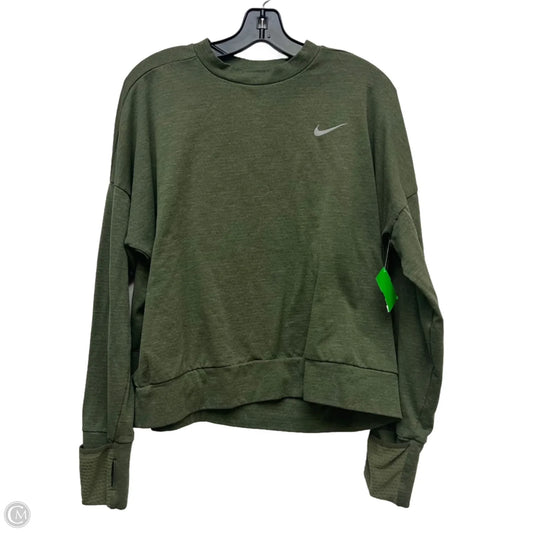 Athletic Sweatshirt Crewneck By Nike Apparel In Green, Size: L