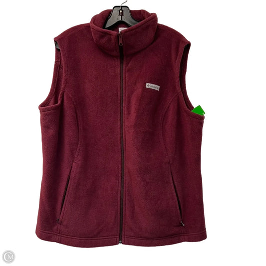 Vest Fleece By Columbia In Maroon, Size: 2x
