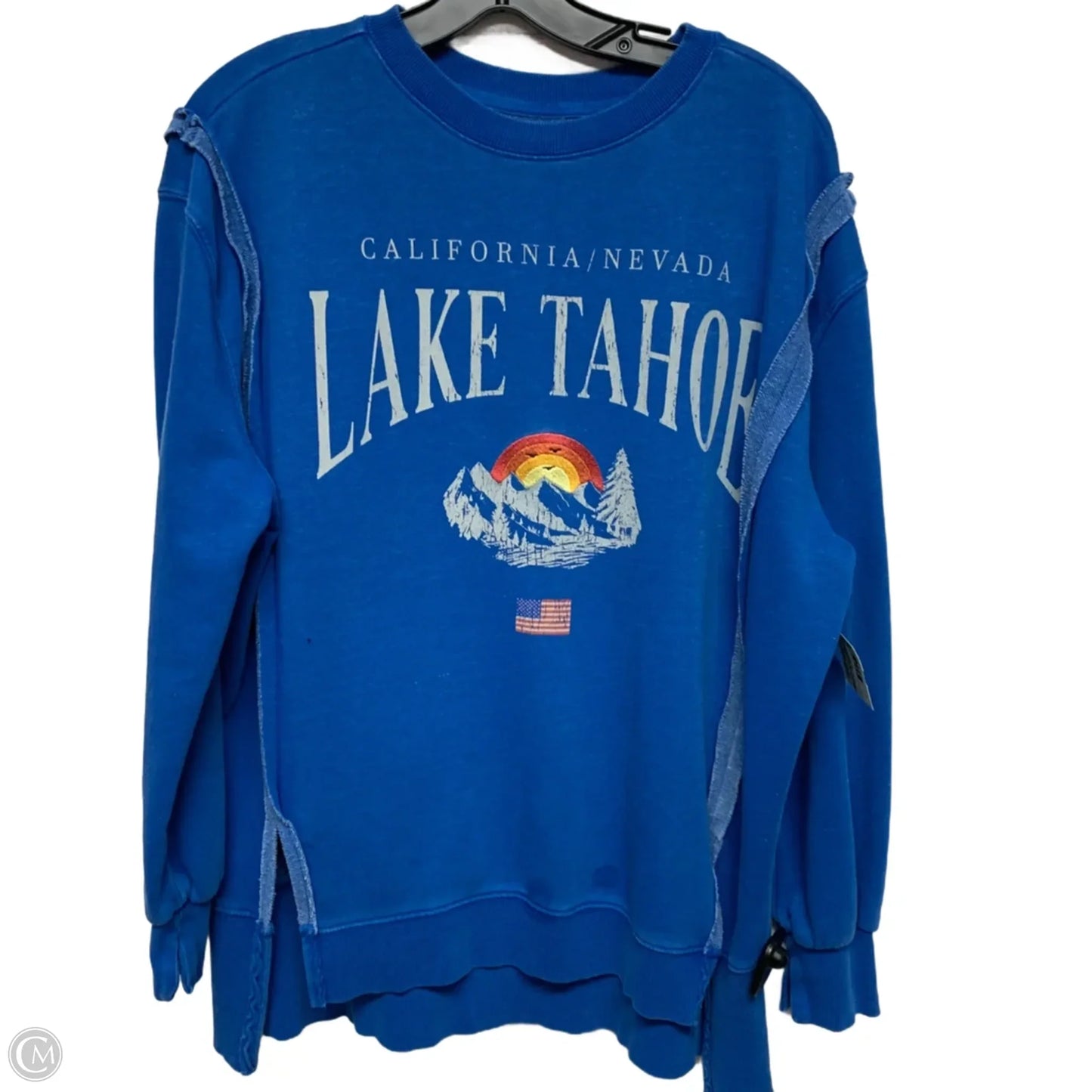 Sweatshirt Crewneck Lake Tahoe In Blue, Size: M