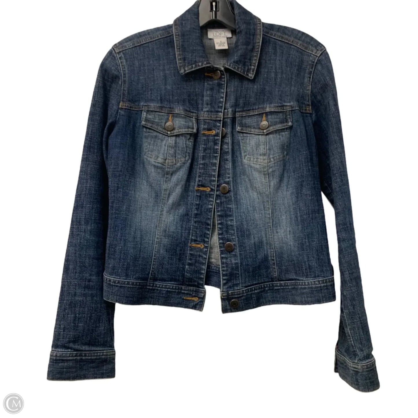 Jacket Denim By Loft In Blue Denim, Size: Xs