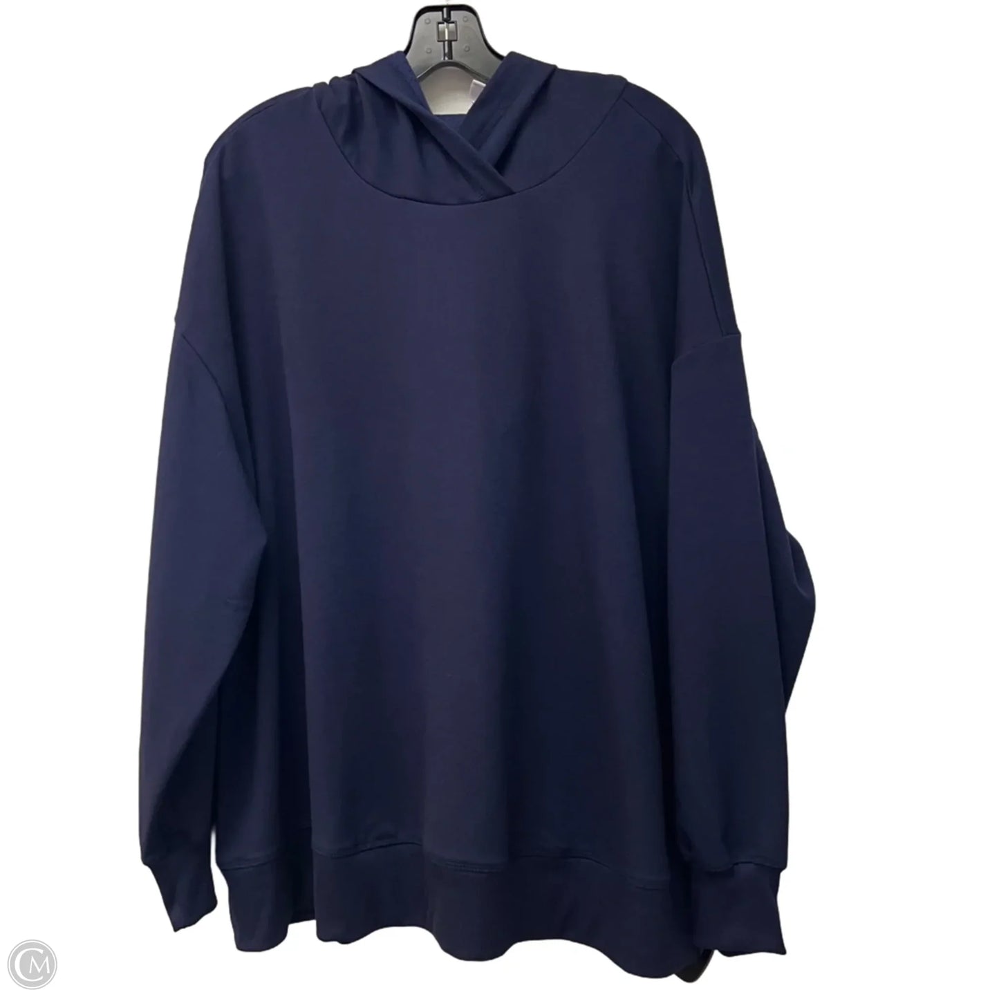 Athletic Sweatshirt Hoodie By Livi Active In Navy, Size: 3x