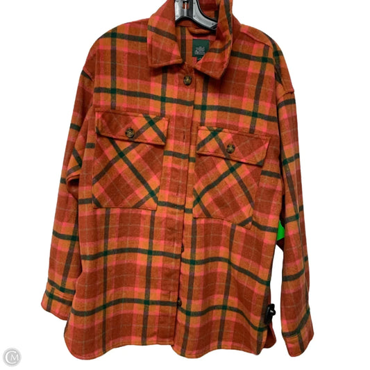 Jacket Shirt By Wild Fable In Orange, Size: M
