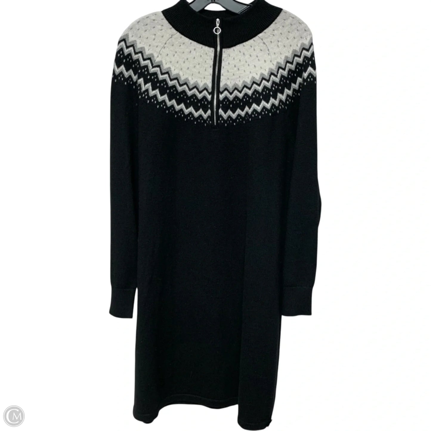 Dress Sweater By Talbots In Black & White, Size: Xlp