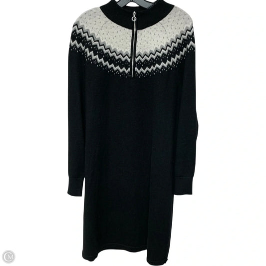 Dress Sweater By Talbots In Black & White, Size: Xlp