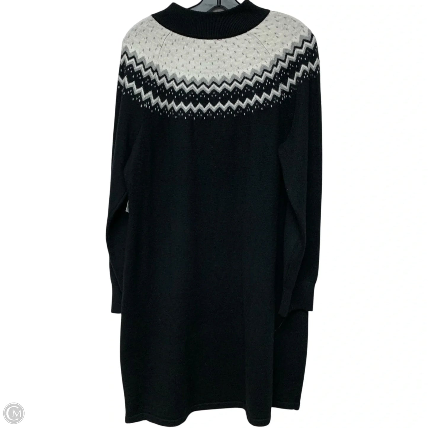 Dress Sweater By Talbots In Black & White, Size: Xlp