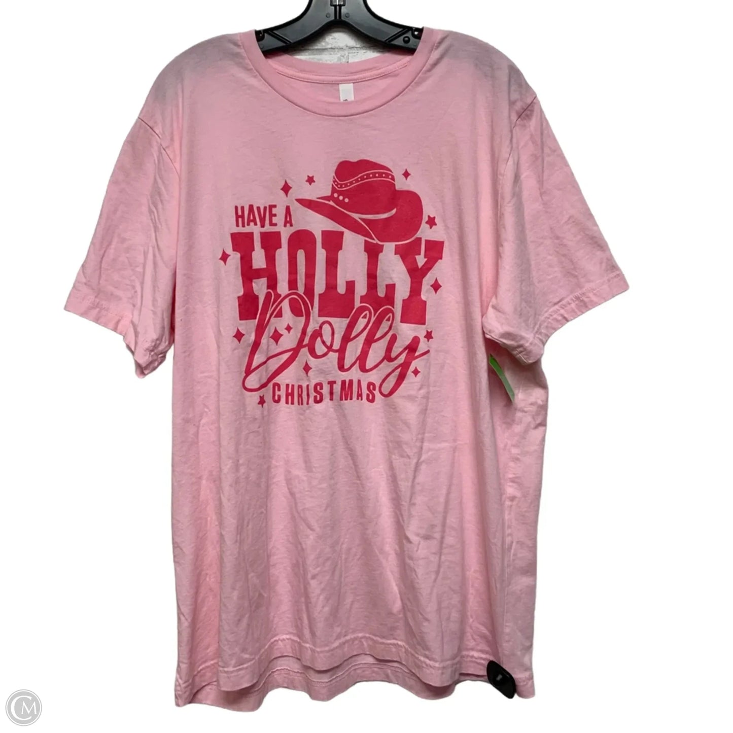 Top Short Sleeve By Bella + Canvas In Pink & Red, Size: 2x