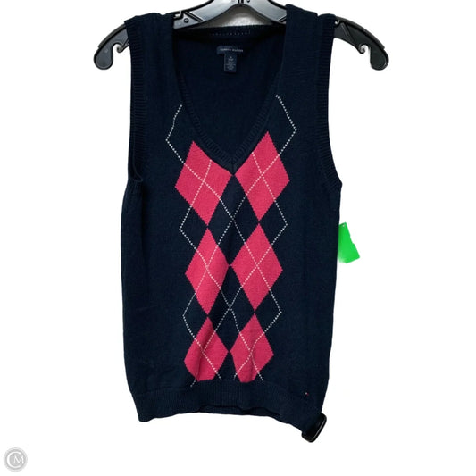Vest Sweater By Tommy Hilfiger In Blue & Pink, Size: Xs