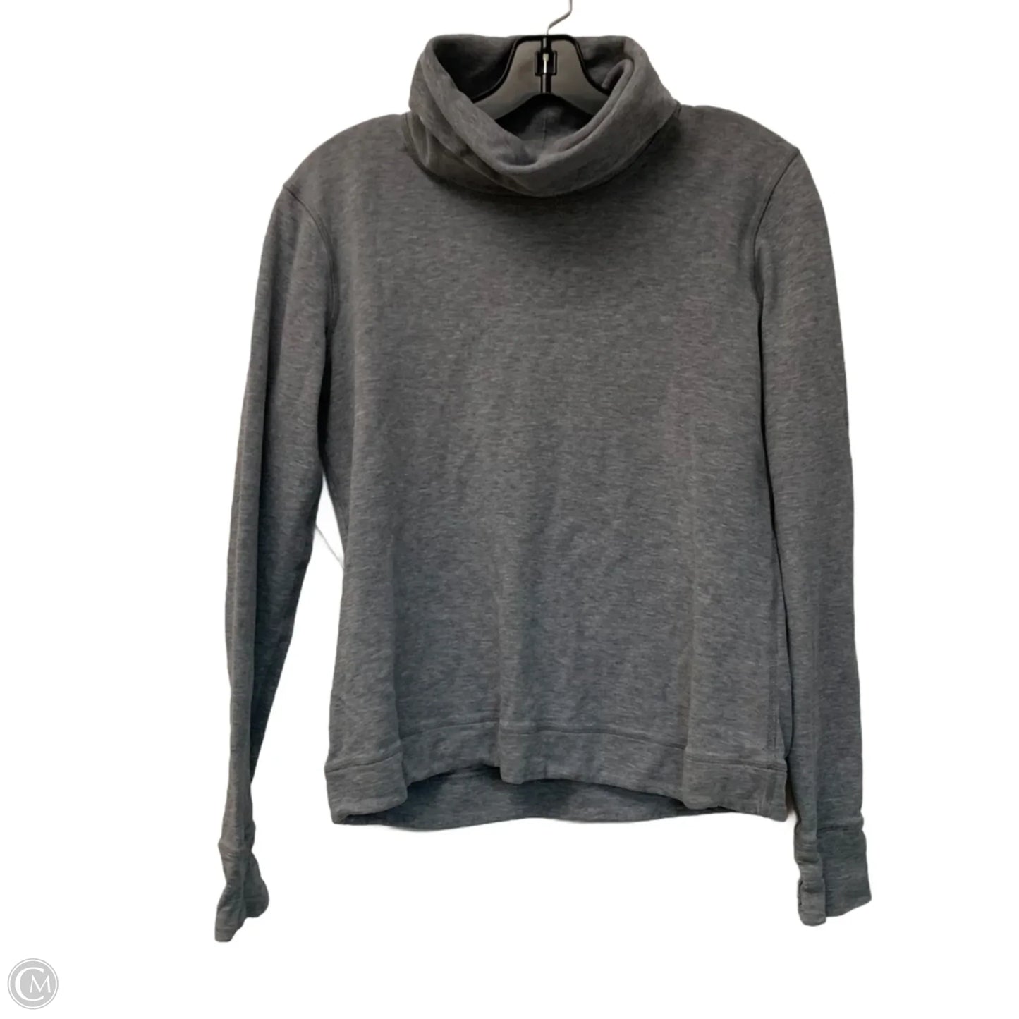 Athletic Top Long Sleeve Collar By Lululemon In Grey, Size: S