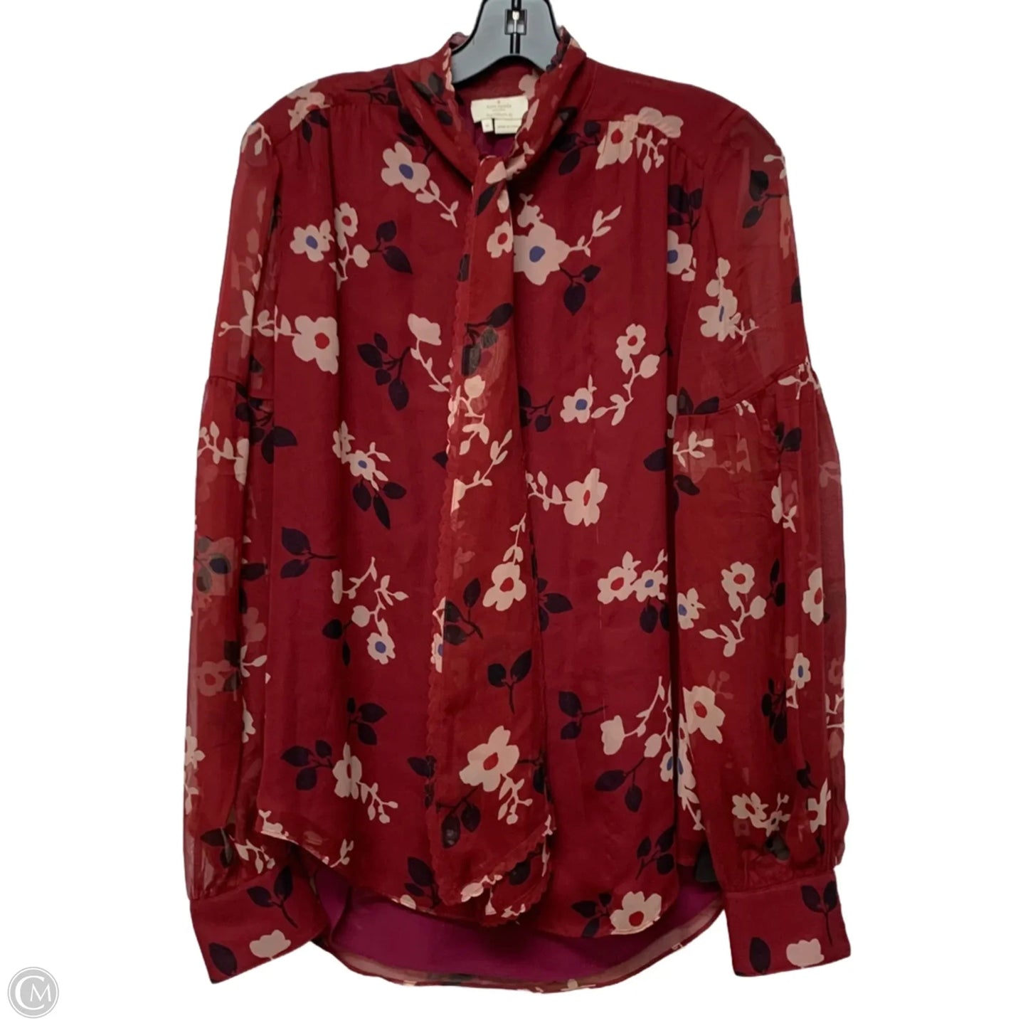 Top Long Sleeve Designer By Kate Spade In Red, Size: M