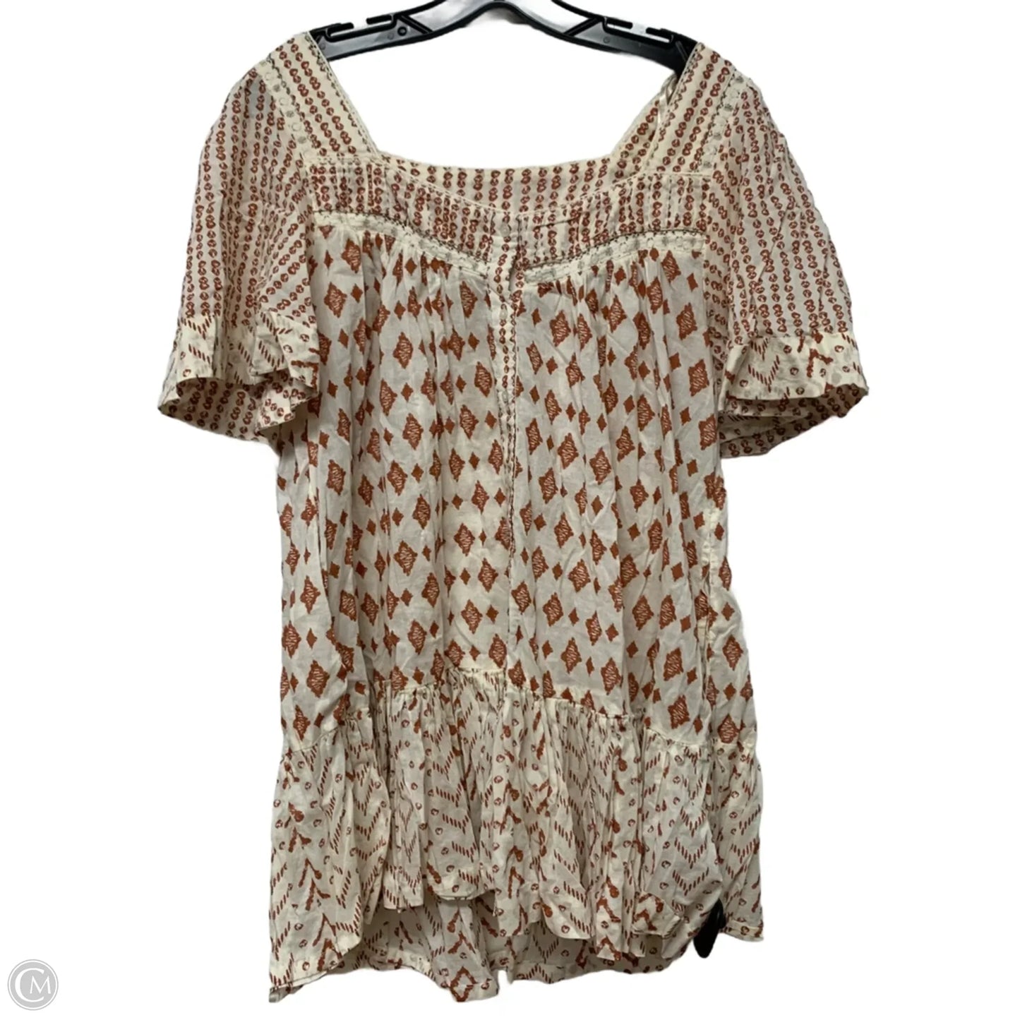 Dress Casual Short By Free People In Orange & White, Size: M