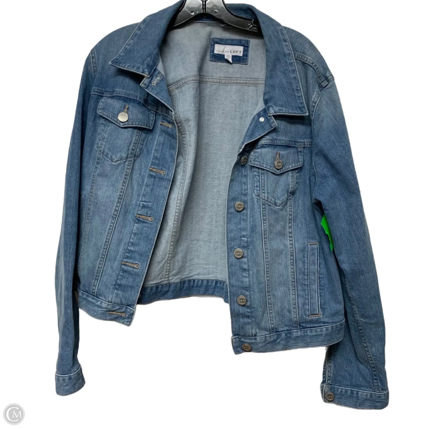 Jacket Denim By Loft In Blue Denim, Size: Xl