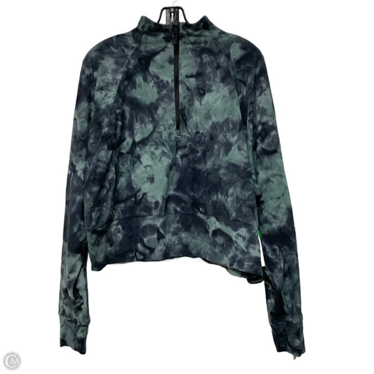 Athletic Top Long Sleeve Collar By Lululemon In Blue, Size: L