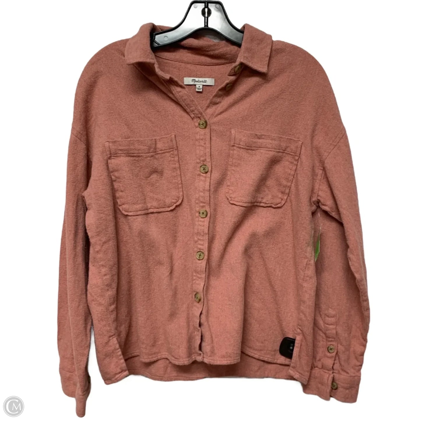 Jacket Shirt By Madewell In Pink, Size: M