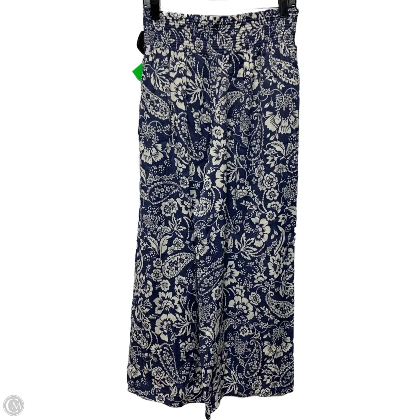 Pants Wide Leg By Maeve In Blue & White, Size: M