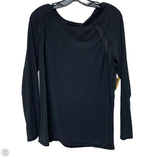 Athletic Top Long Sleeve Crewneck By Lululemon In Black, Size: L