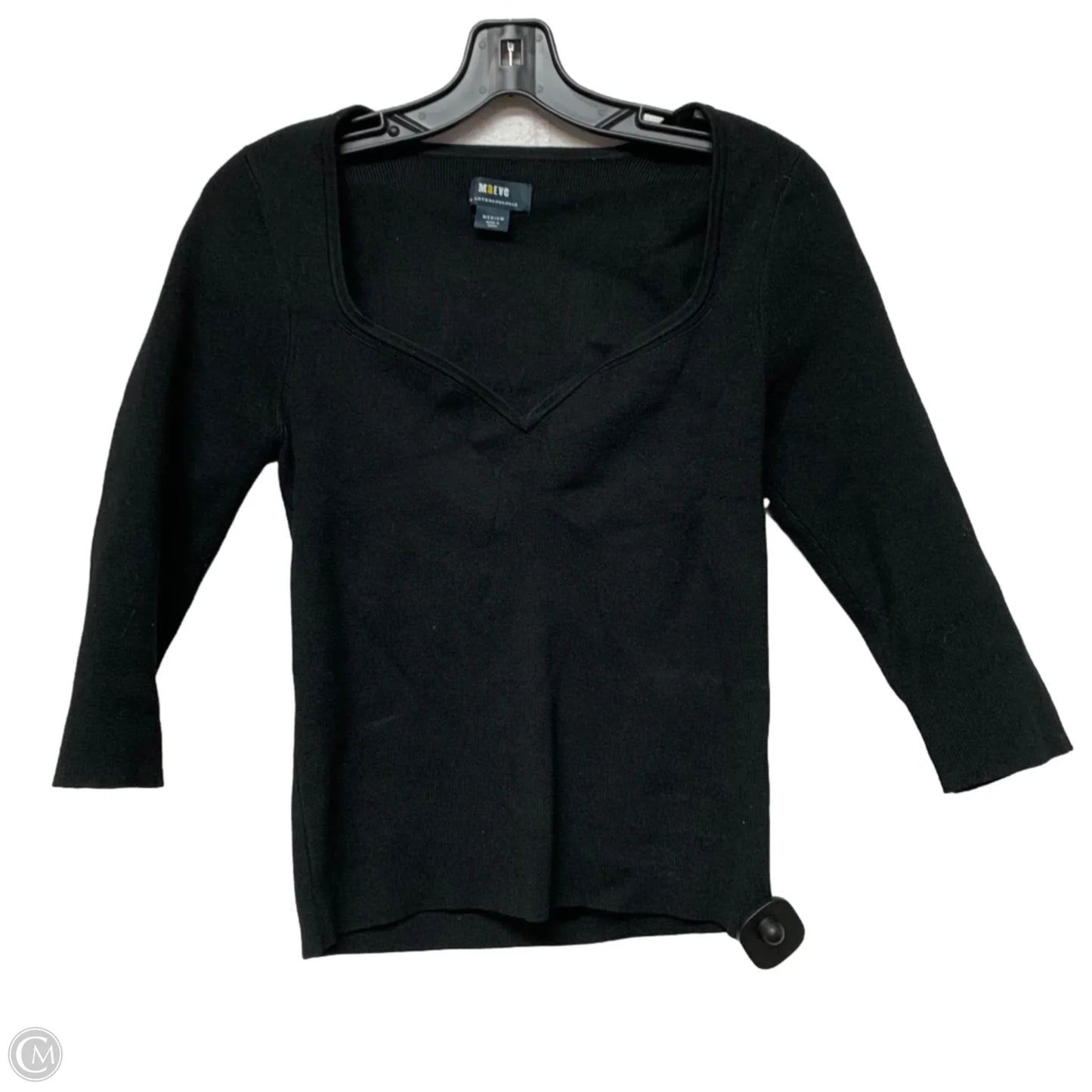 Top Long Sleeve By Maeve In Black, Size: M