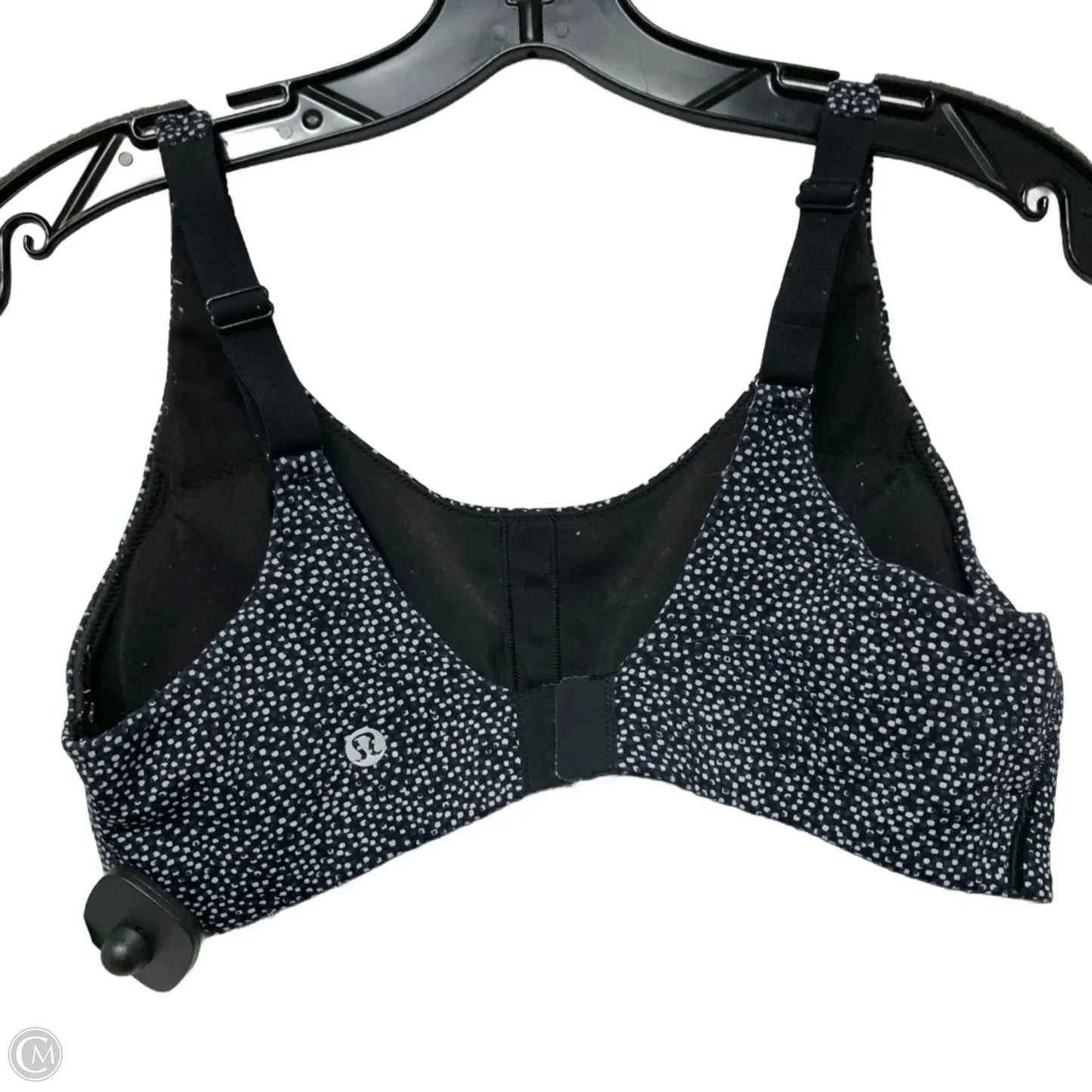 Athletic Bra By Lululemon In Black & Blue, Size: M