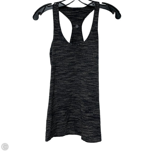 Athletic Tank Top By Lululemon In Cream & Grey, Size: M