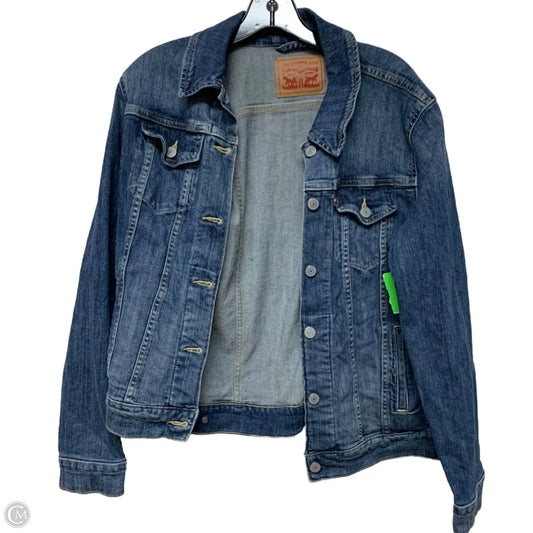 Jacket Denim By Levis In Blue Denim, Size: Xl