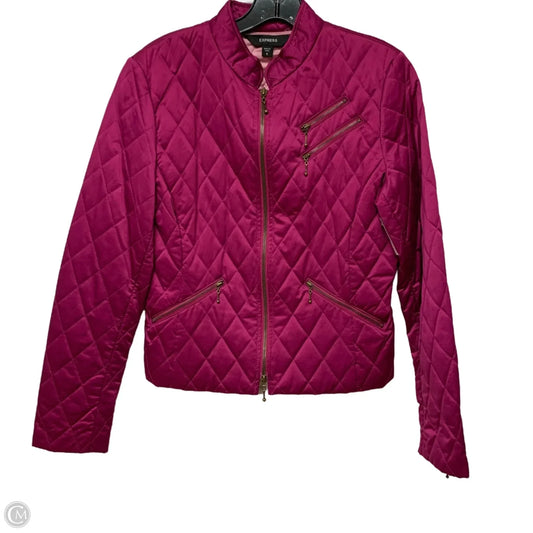 Jacket Puffer & Quilted By Express In Pink, Size: M