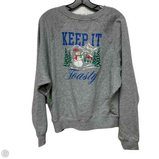 Sweatshirt Crewneck By Old Navy In Blue & Grey, Size: S