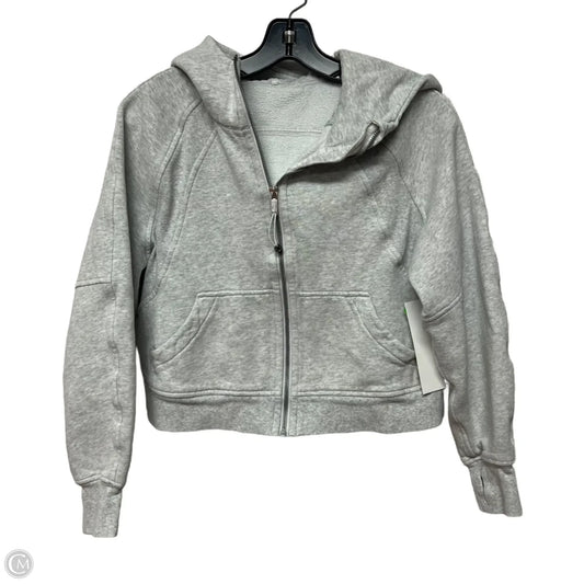 Athletic Jacket By Lululemon In Grey, Size: Xs