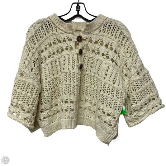 Sweater Short Sleeve By Free People In Cream, Size: Xs