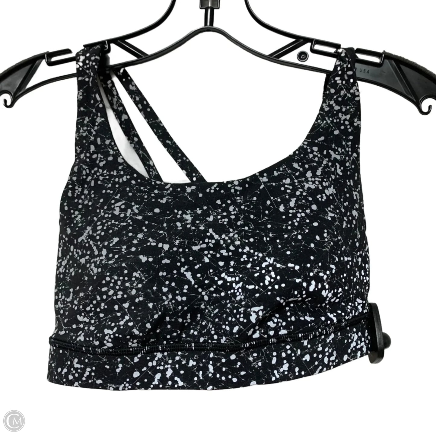 Athletic Bra By Lululemon In Black & White, Size: S
