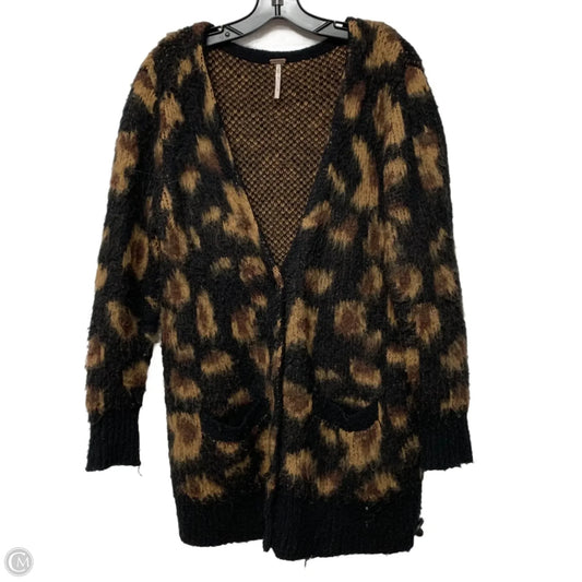 Sweater Cardigan By Free People In Animal Print, Size: S