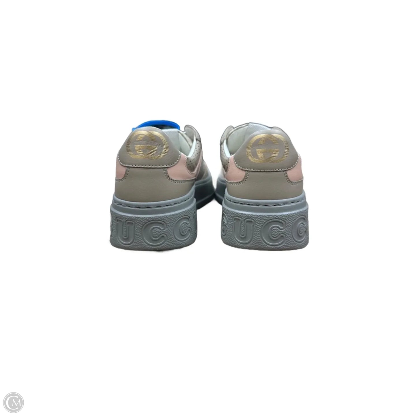 Shoes Luxury Designer By Gucci In Pink & Tan, Size: 6.5