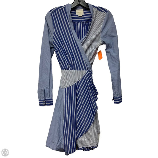 Dress Casual Short By Maeve In Blue & White, Size: S