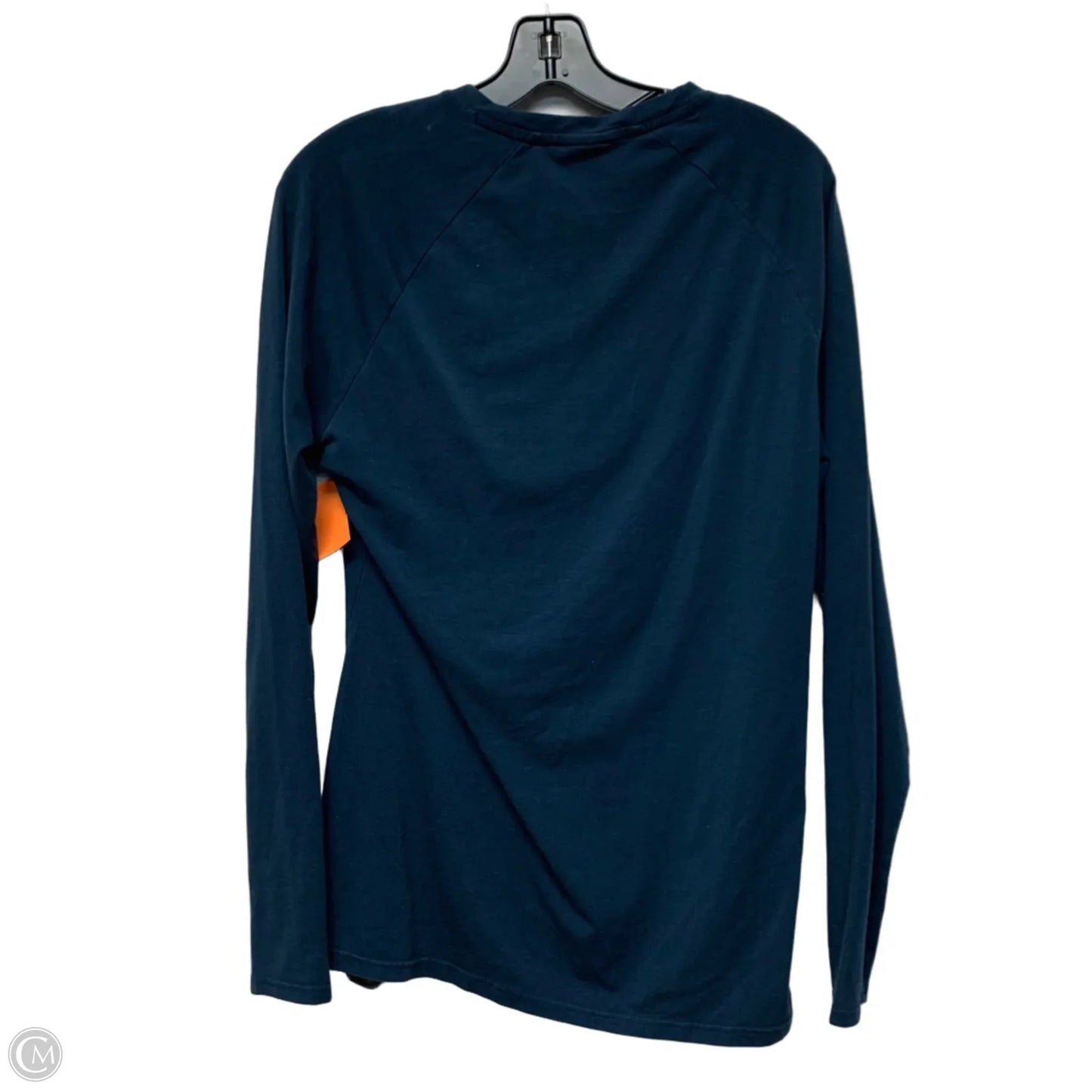 Athletic Top Long Sleeve Crewneck By Gym Shark In Navy, Size: L