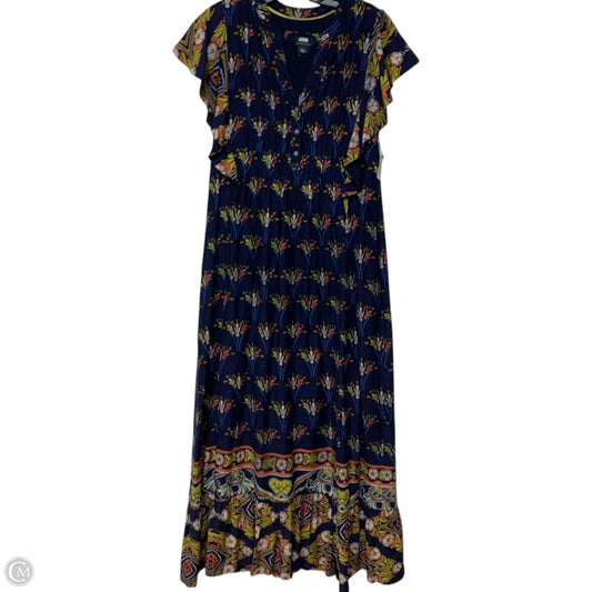 Dress Casual Maxi By Anthropologie In Blue & Orange, Size: S