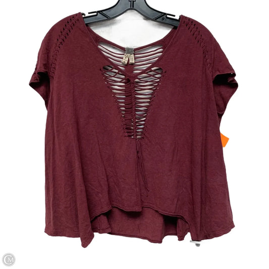 Top Short Sleeve By We The Free In Red, Size: Xs