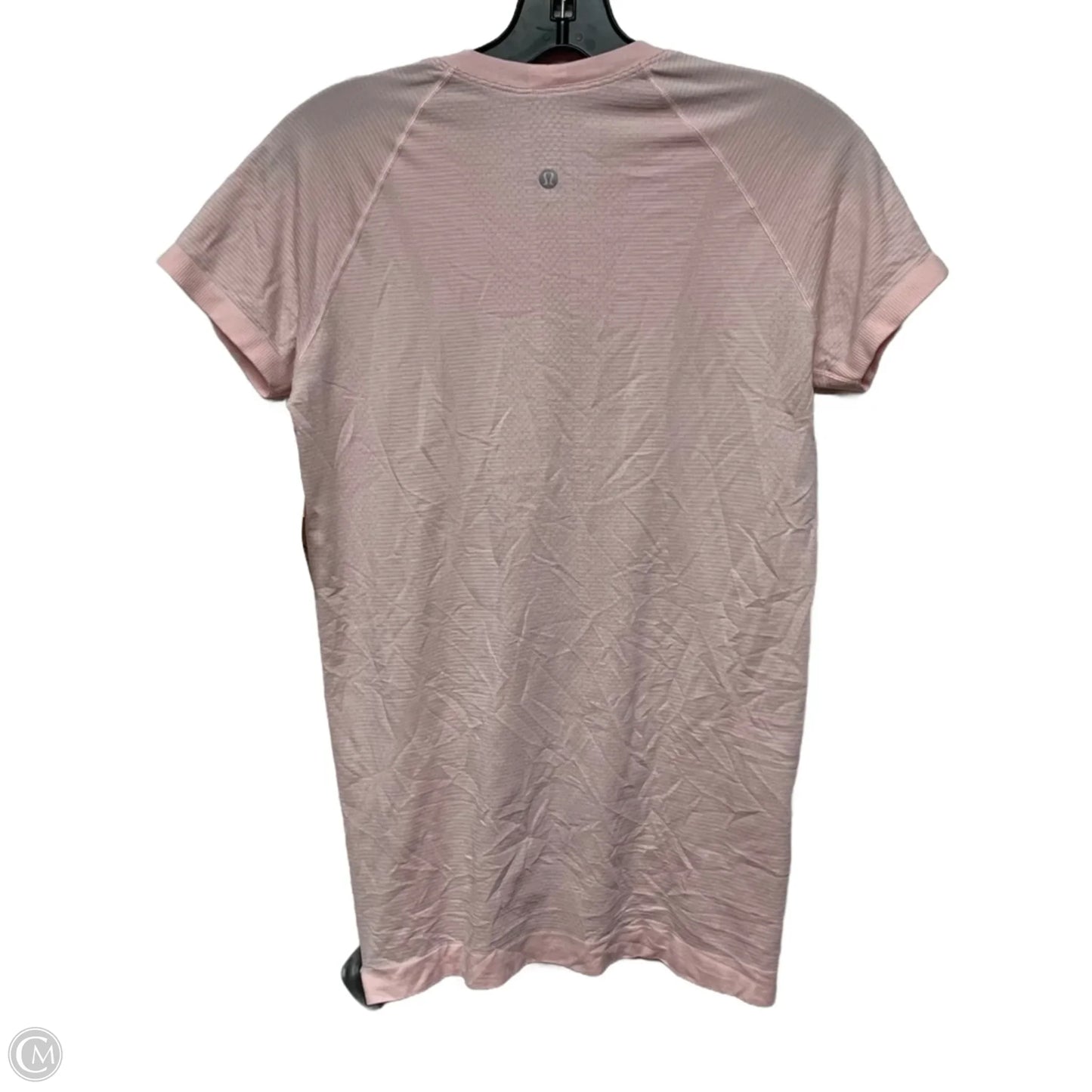 Athletic Top Short Sleeve By Lululemon In Pink, Size: M