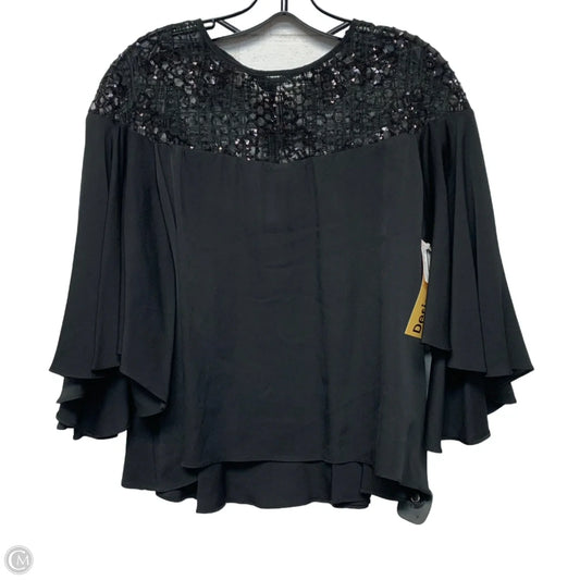 Top Long Sleeve Designer By Milly In Black, Size: M