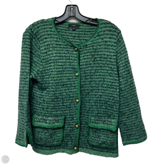 Sweater Cardigan By J. Crew In Blue & Green, Size: S
