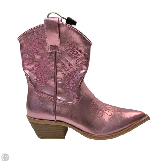 Boots Western By Shu Shop In Pink, Size: 6