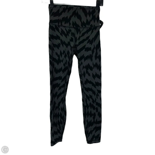 Athletic Leggings By Lululemon In Black & Grey, Size: S