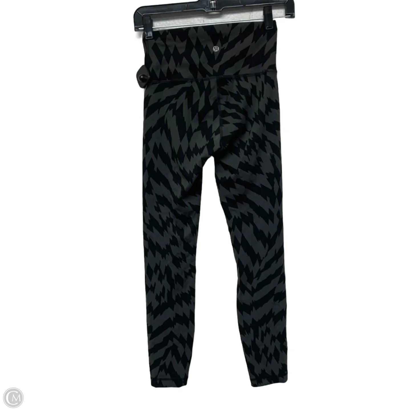 Athletic Leggings By Lululemon In Black & Grey, Size: S