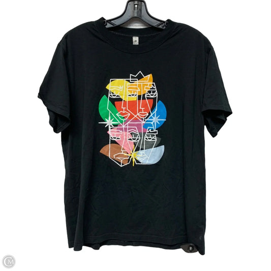 Athletic Top Short Sleeve By Lululemon In Black, Size: M