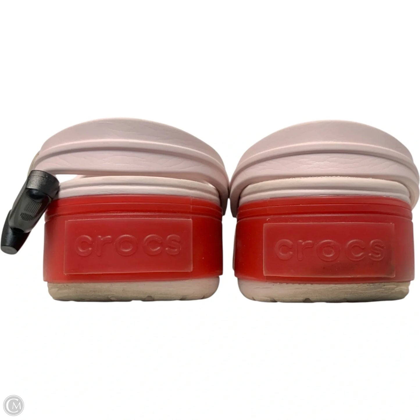 Shoes Heels Platform By Crocs In Pink & Red, Size: 10