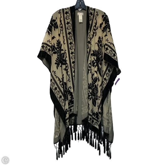 Kimono By Free People In Black & Cream, Size: Osfm