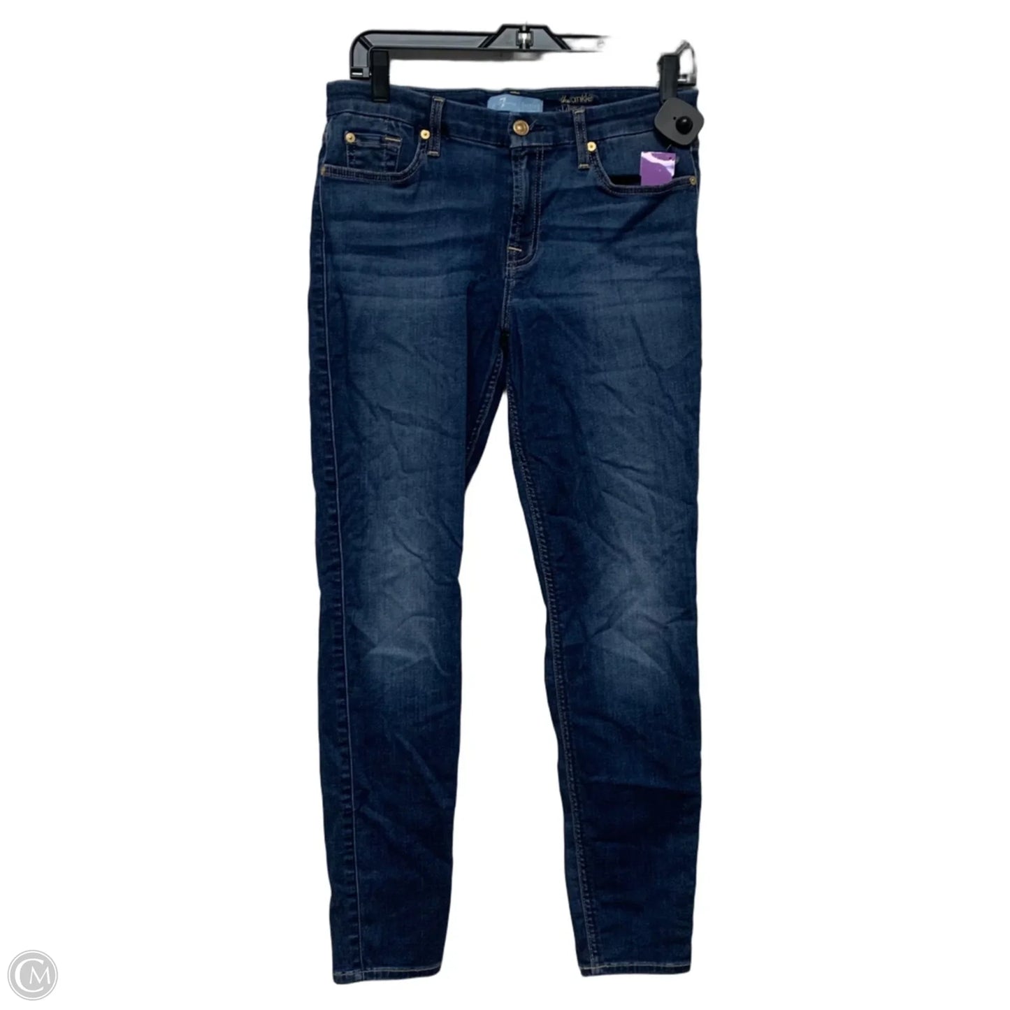 Jeans Jeggings By 7 For All Mankind In Blue Denim, Size: 10