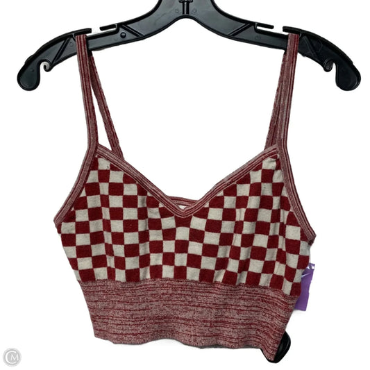 Top Sleeveless By Find Me Now In Red & White, Size: M