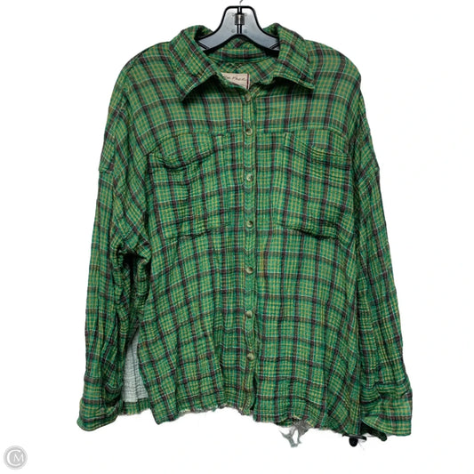 Top Long Sleeve By We The Free In Plaid Pattern, Size: S